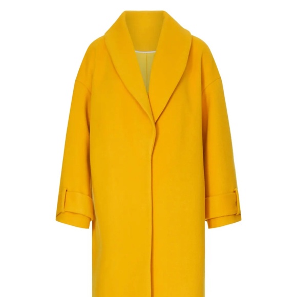 Marina Moscone Yellow Cocoon Coat - Picture 2 of 6